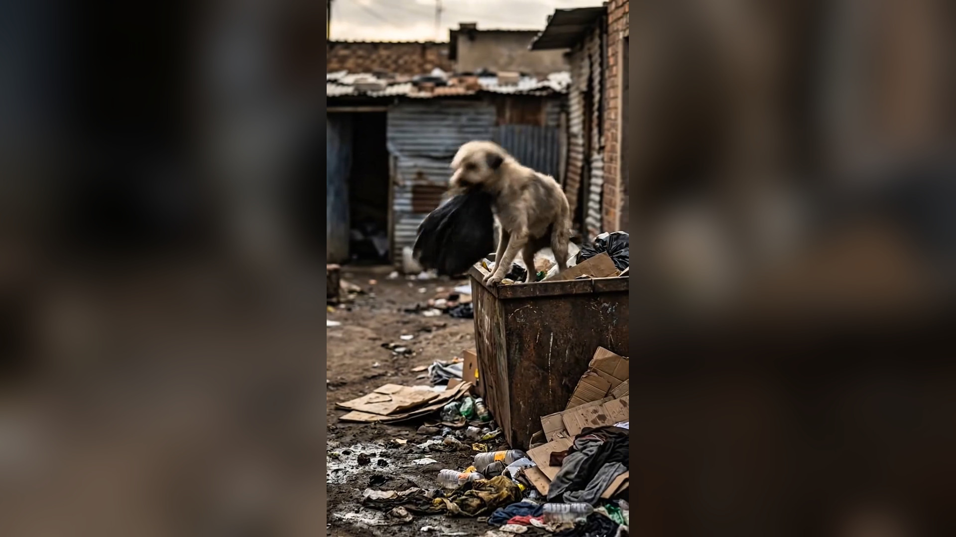 D0706036_hungry dog looking food in garbage pile #Viral #FYP #ForYou #TrendingNow #SadStory #DogRescue #HelpAnimals #AnimalLover